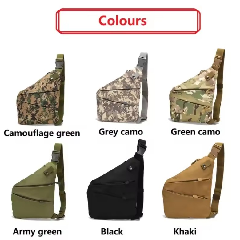 Camouflage Tactical Chest Bag – Waterproof Crossbody Pack for Men - Image 3
